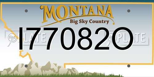 I77082O Montana License Plate