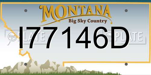I77146D Montana License Plate