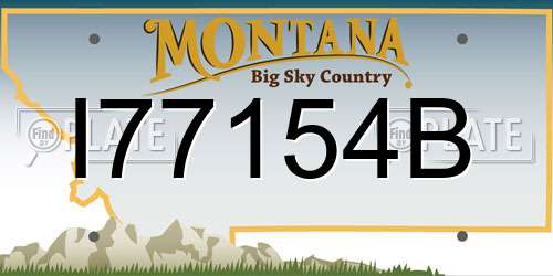 I77154B Montana License Plate