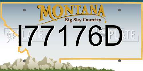 I77176D Montana License Plate
