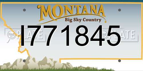 I771845 Montana License Plate