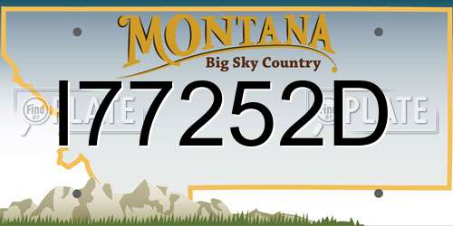 I77252D Montana License Plate