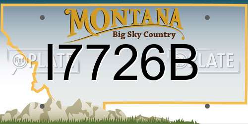 I7726B Montana License Plate