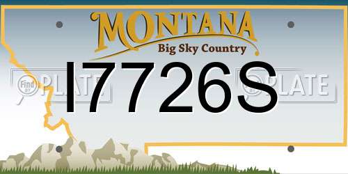 I7726S Montana License Plate
