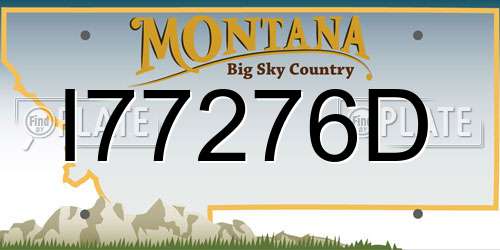I77276D Montana License Plate