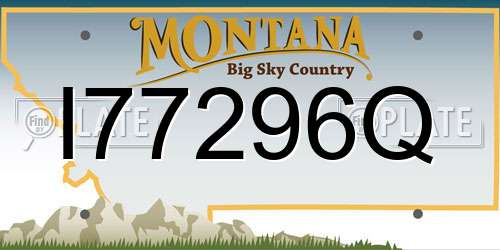 I77296Q Montana License Plate