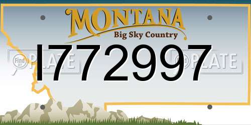 I772997 Montana License Plate