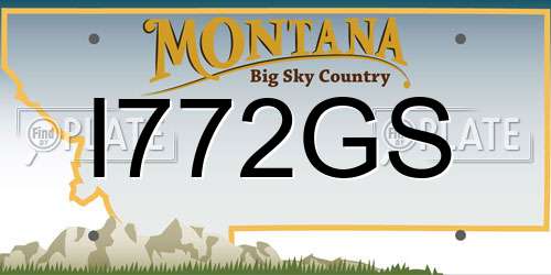 I772GS Montana License Plate