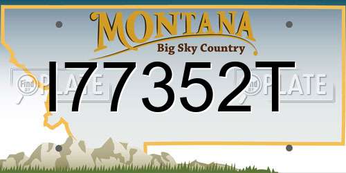I77352T Montana License Plate