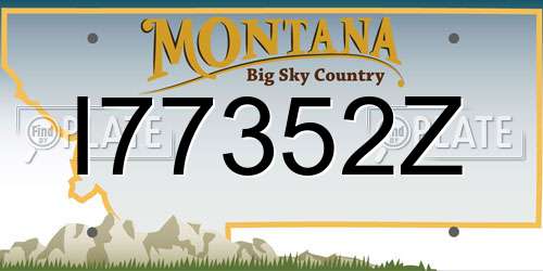 I77352Z Montana License Plate