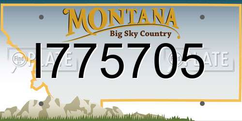 I775705 Montana License Plate