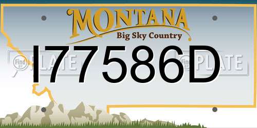 I77586D Montana License Plate