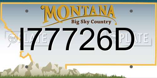 I77726D Montana License Plate