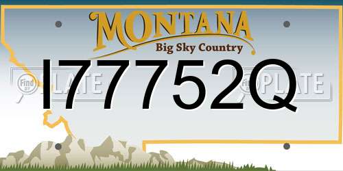 I77752Q Montana License Plate