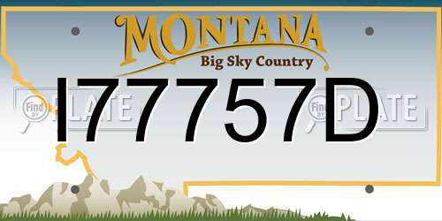 I77757D Montana License Plate