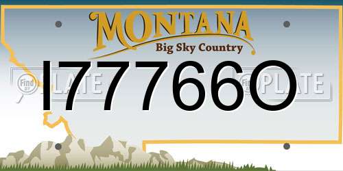 I77766O Montana License Plate