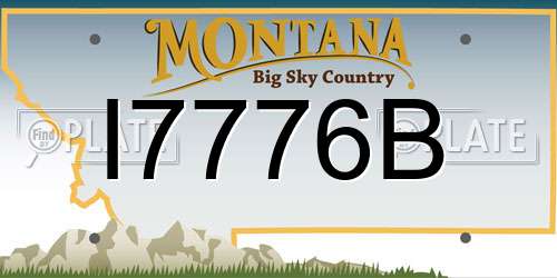 I7776B Montana License Plate