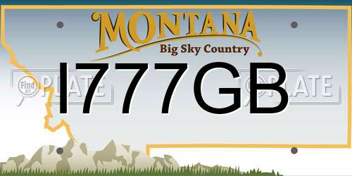 I777GB Montana License Plate
