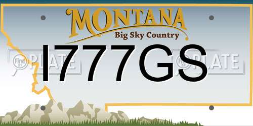 I777GS Montana License Plate