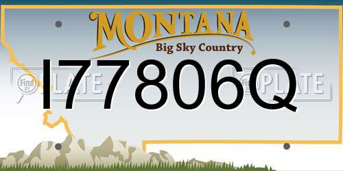I77806Q Montana License Plate
