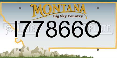 I77866O Montana License Plate