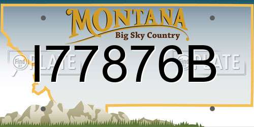 I77876B Montana License Plate