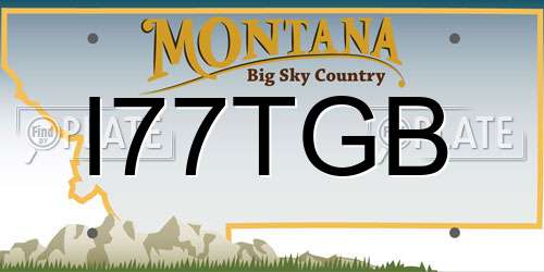 I77TGB Montana License Plate