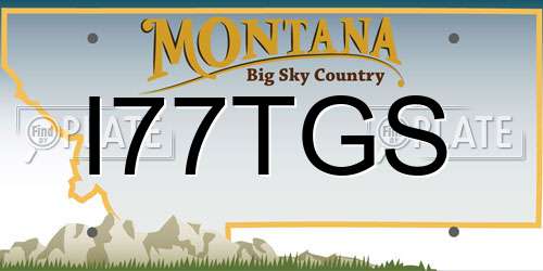 I77TGS Montana License Plate