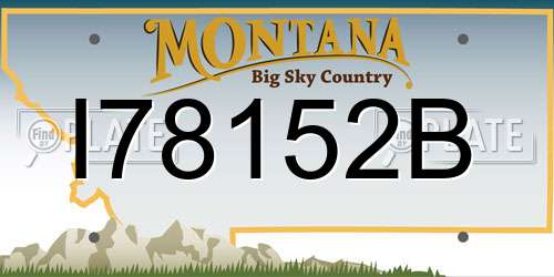 I78152B Montana License Plate