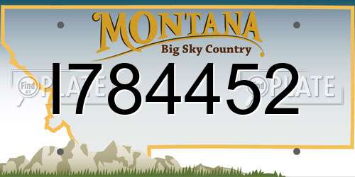 I784452 Montana License Plate
