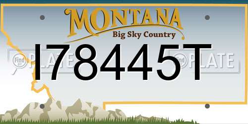 I78445T Montana License Plate