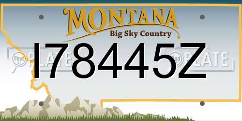 I78445Z Montana License Plate