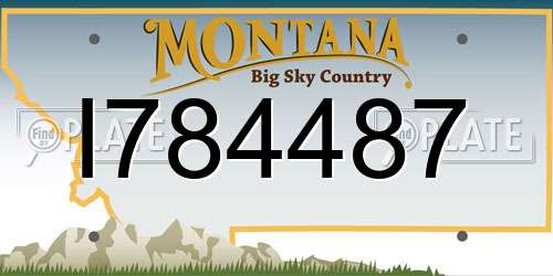 I784487 Montana License Plate