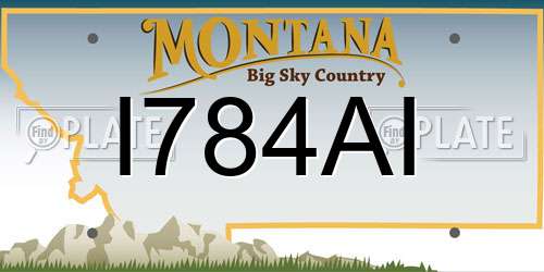 I784AI Montana License Plate
