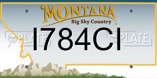 I784CI Montana License Plate