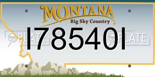 I78540I Montana License Plate