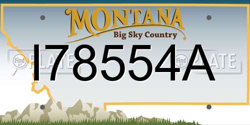 I78554A Montana License Plate
