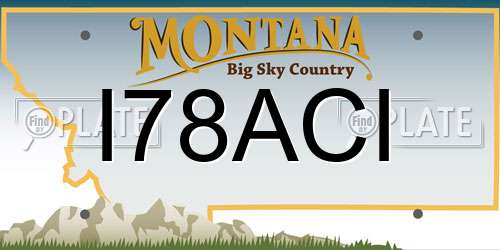 I78ACI Montana License Plate