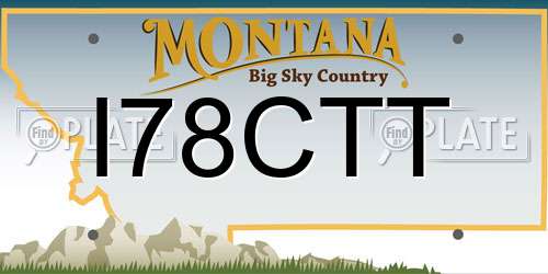 I78CTT Montana License Plate
