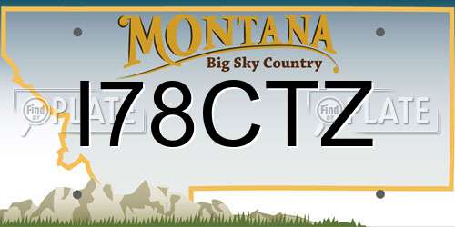 I78CTZ Montana License Plate