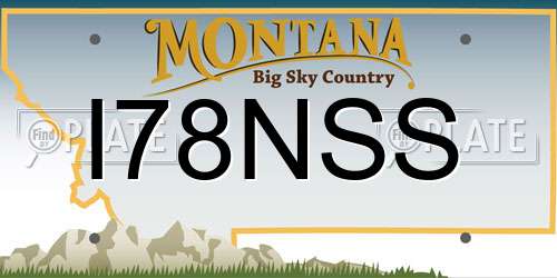 I78NSS Montana License Plate