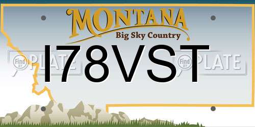 I78VST Montana License Plate