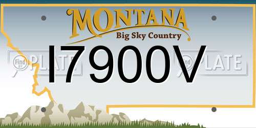 I7900V Montana License Plate