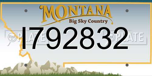 I792832 Montana License Plate
