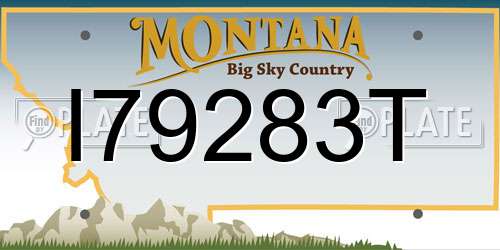 I79283T Montana License Plate