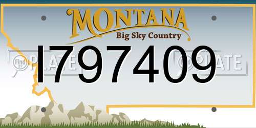 I797409 Montana License Plate
