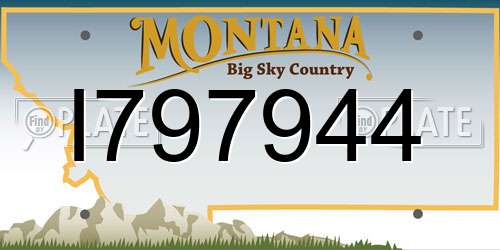 I797944 Montana License Plate