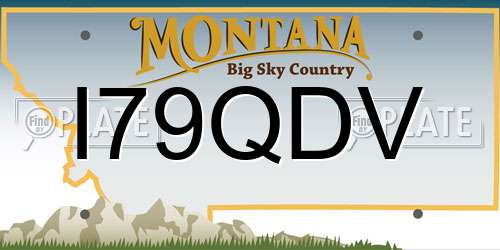 I79QDV Montana License Plate
