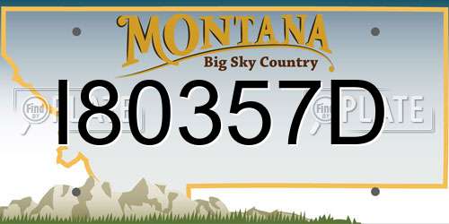 I80357D Montana License Plate