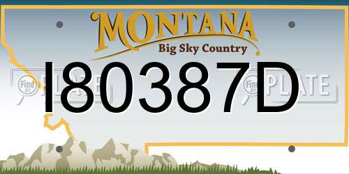 I80387D Montana License Plate